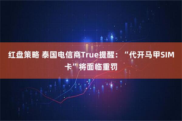 红盘策略 泰国电信商True提醒：“代开马甲SIM卡”将面临重罚
