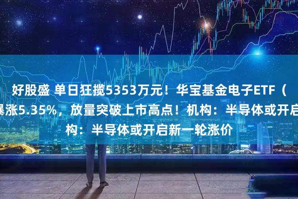 好股盛 单日狂揽5353万元！华宝基金电子ETF（515260）暴涨5.35%，放量突破上市高点！机构：半导体或开启新一轮涨价